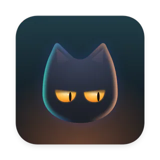The Monty app icon: a felt cat head on a dark tile