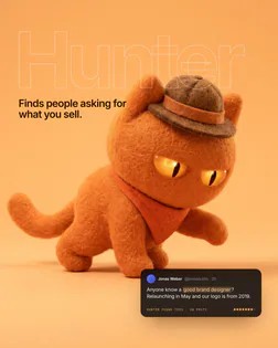 Campaign post: Hunter finds people asking for what you sell