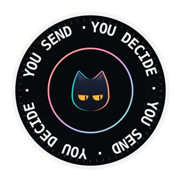 The seal: “You decide · You send” around Monty’s head