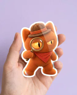 A die-cut Hunter sticker
