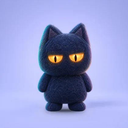 Monty, needle-felted, on a lavender studio backdrop