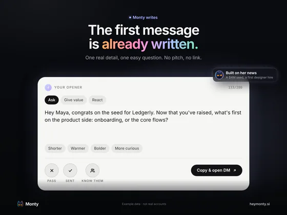 Feature post: The first message is already written