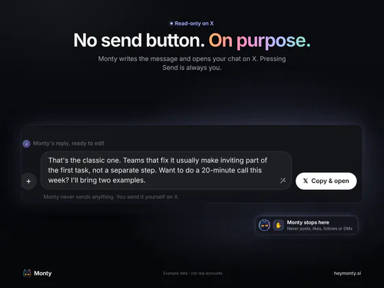 Feature post: No send button. On purpose.